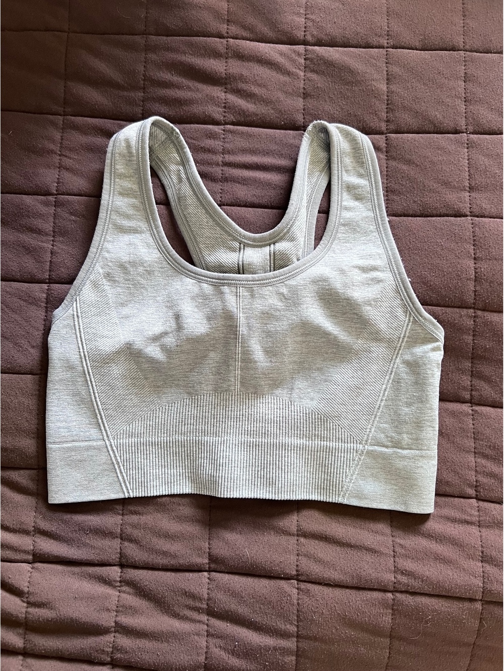 All in Motion Women's Medium Seamless Racerback Sports Bras, 3-Pack, Black, Gray - Picture 4 of 6